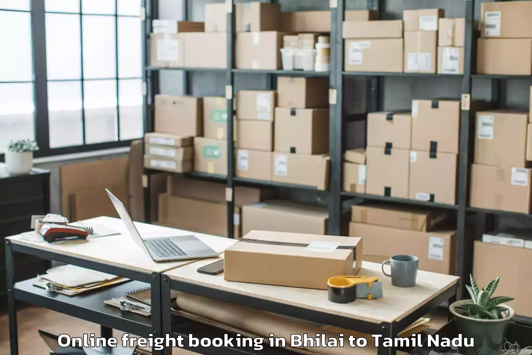 Efficient Bhilai to Pudukkottai Online Freight Booking